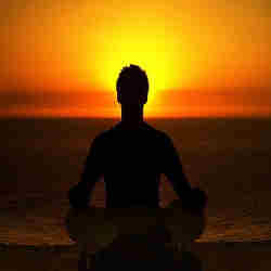 meditate at sunset