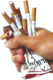 how to stop smoking cigarettes crushed cigarette pack